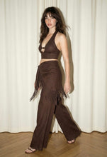 Load image into Gallery viewer, Trendy Women's Fringe Three Piece Set - Brown