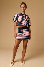 Load image into Gallery viewer, Crop T-Shirt & Striped Skort Set