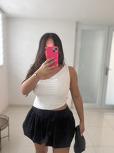 Load image into Gallery viewer, White- One Shoulder Asymmetrical Tank Top
