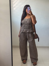 Load image into Gallery viewer, Striped Smocked Jumpsuit
