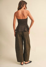Load image into Gallery viewer, Leopard Peplum Top &amp; Barrel Pants
