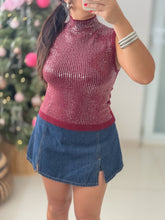 Load image into Gallery viewer, Denim Mini Skort With Front Slit
