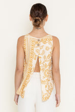 Load image into Gallery viewer, Boho Chic Floral Print Open Back Button Top
