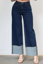 Load image into Gallery viewer, Cuff Up Wide Leg Jeans
