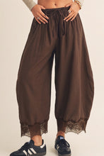 Load image into Gallery viewer, Boho Lace Trim Barrel Balloon Pants
