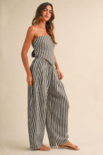 Load image into Gallery viewer, Striped Smocked Back Tie Handkercheif Top And Barrel Pants
