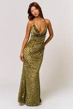 Load image into Gallery viewer, Halter Leopard Print Maxi Dress
