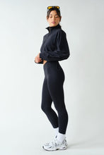 Load image into Gallery viewer, Sculpt Half Zip Pullover - Black
