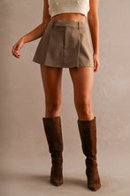 Load image into Gallery viewer, Tailored Pleated Mini Skort
