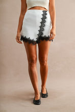 Load image into Gallery viewer, Lace Trim Wrap-style Mini Skort
