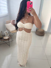 Load image into Gallery viewer, Seashell Beaded Crochet Maxi Dress

