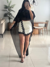 Load image into Gallery viewer, Lace Trim Wrap-style Mini Skort
