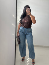 Load image into Gallery viewer, Sequin Glow Crop Top
