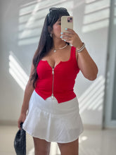 Load image into Gallery viewer, RED ZIPPER BASIC TOP
