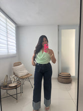 Load image into Gallery viewer, Cuff Up Wide Leg Jeans
