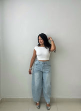 Load image into Gallery viewer, Studded Barrel Denim Pants
