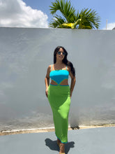 Load image into Gallery viewer, Aqua Midi Dress
