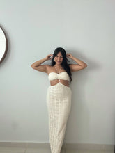 Load image into Gallery viewer, Seashell Beaded Crochet Maxi Dress
