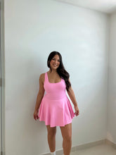 Load image into Gallery viewer, Sleeveless Cross Back Tennis Dress W/bra Shorts
