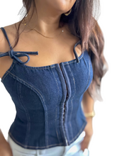 Load image into Gallery viewer, Denim Bustier Top
