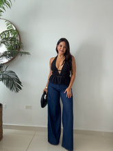 Load image into Gallery viewer, Halter Peplum Mesh Top
