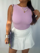 Load image into Gallery viewer, PURPLE RIBBED BASIC TOP
