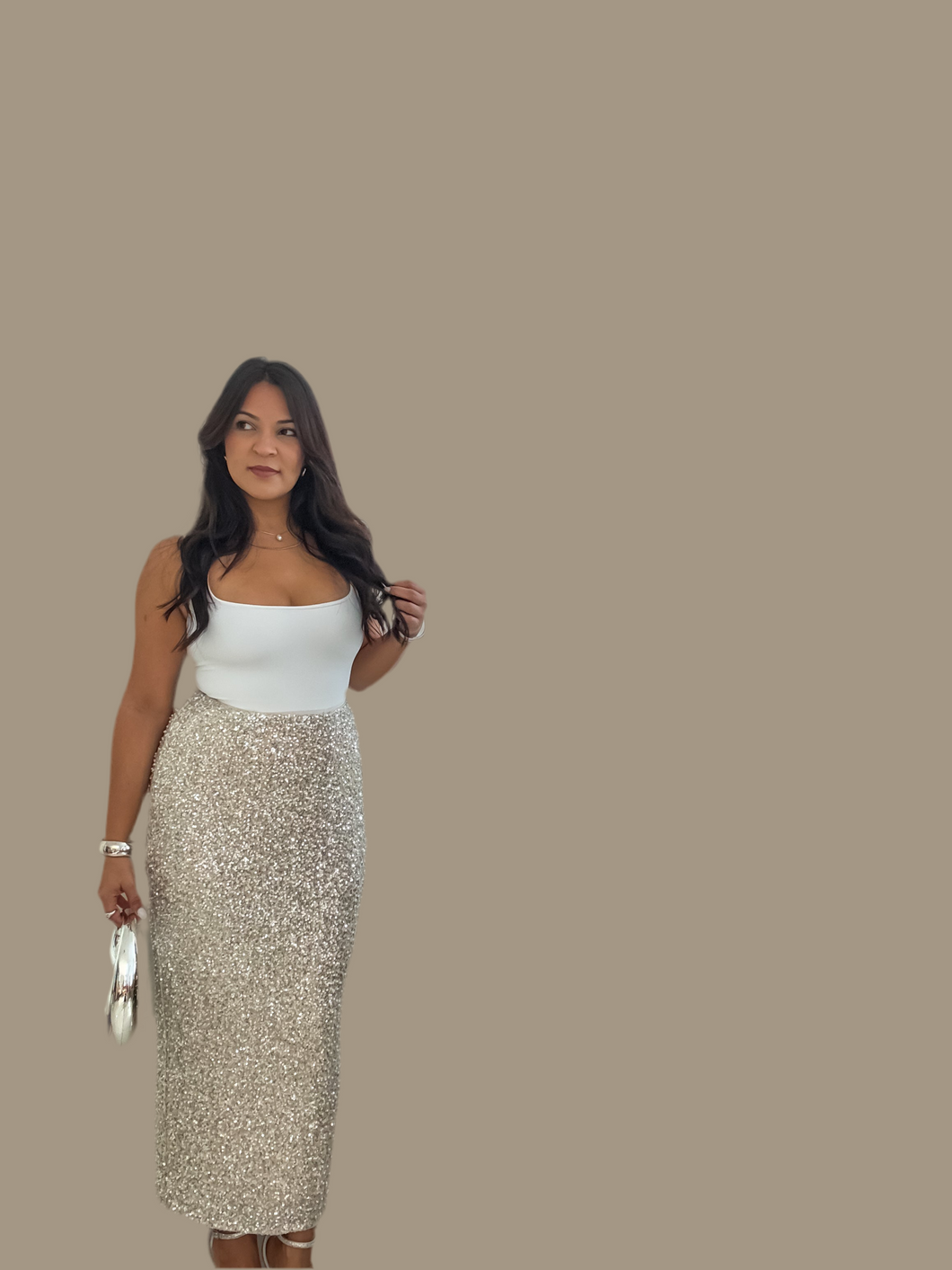 Beaded Sequin Skirt