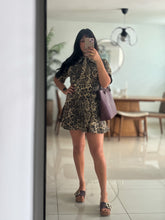 Load image into Gallery viewer, Leopard Denim Mini Dress
