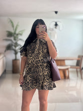 Load image into Gallery viewer, Leopard Denim Mini Dress
