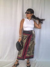 Load image into Gallery viewer, Paisley Print Wrap Skirt

