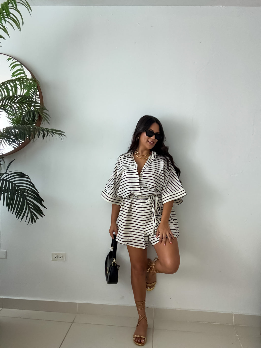 Striped Oversized Romper