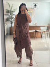 Load image into Gallery viewer, Asymmetrical Draped Top Brown
